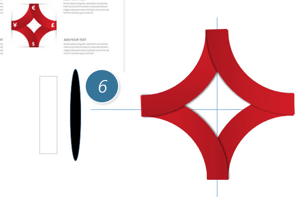 office教程 如何PPT设计制作带弧度的“菱形”？