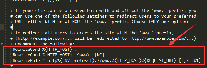 drupal7设置不含www的url跳转到含www的url