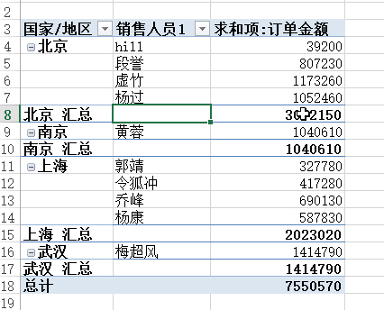 office教程 Excel如何在透视报表做成表格形式？