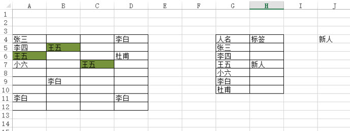 office教程 Excel如何实现A表数据有一个标签的时候，B表对应的数据会变色？