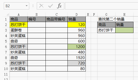 office教程 Excel如何用Vlookup匹配产品第二销量的数据？