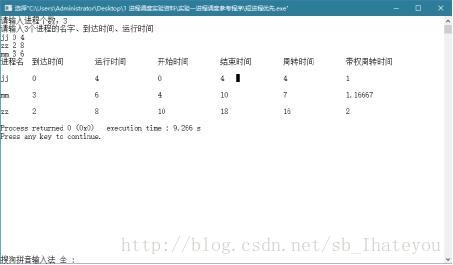 最短进程优先调度算法SPF（Shortest Process First）