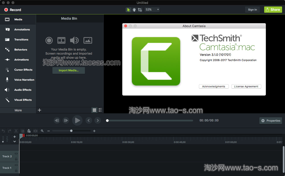 屏幕录像软件 Camtasia For Mac v3.1.1 中文破解版