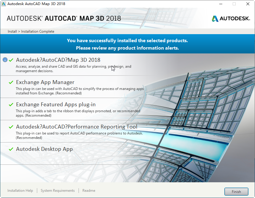 AutoCAD Map 3D 2018免费破解版【附注册机】